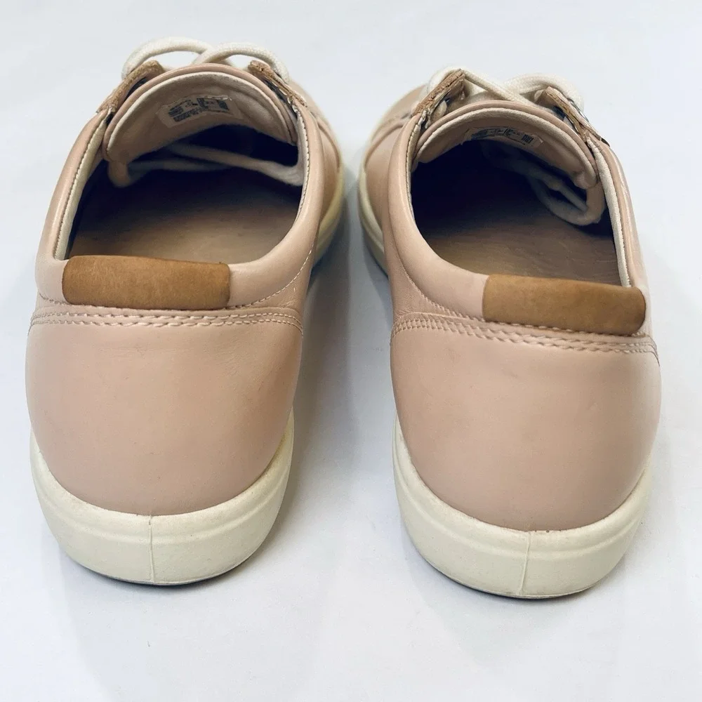 Ecco Soft 7 Shoes Womens EU 39/8-8.5 US Pink‎ Leather Casual Comfort Sneakers